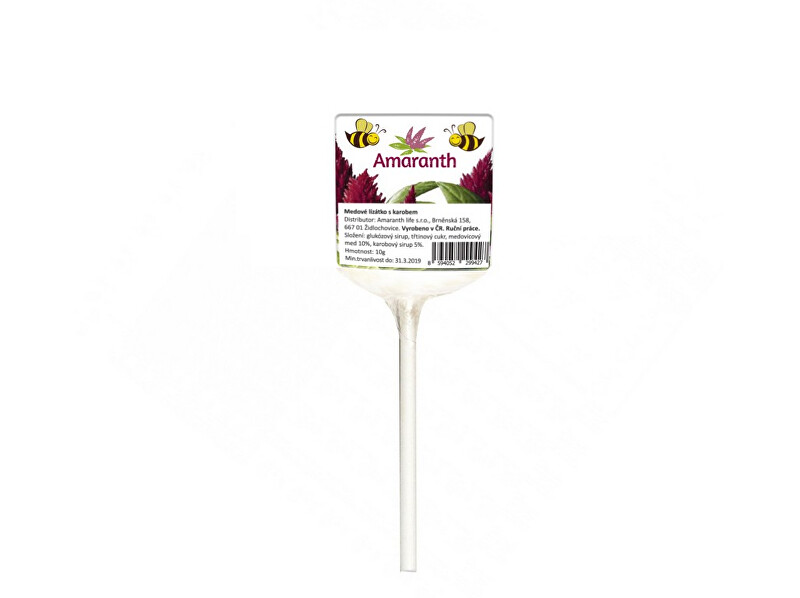 Zobrazit detail výrobku Amaranth life Medové lízátko s karobem 15x10g Dóza Zobrazit detail výrobku Amaranth life Medové lízátko s karobem 15x10g Dóza