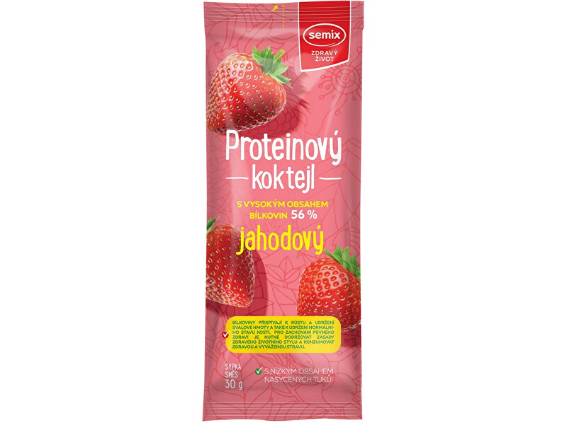Zobrazit detail výrobku Semix Proteinový koktejl jahodový 30g Zobrazit detail výrobku Semix Proteinový koktejl jahodový 30g