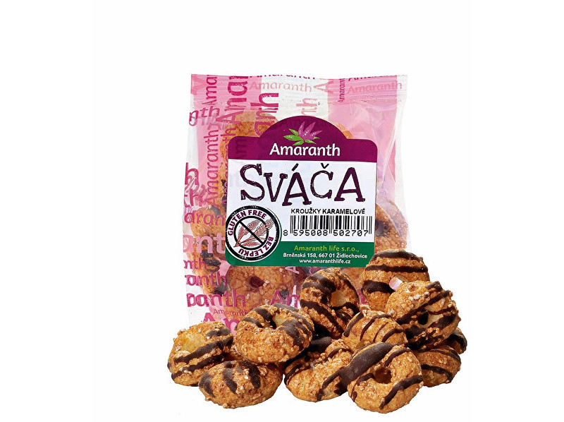 Zobrazit detail výrobku Amaranth life Sváča kroužky karamel 25g Zobrazit detail výrobku Amaranth life Sváča kroužky karamel 25g