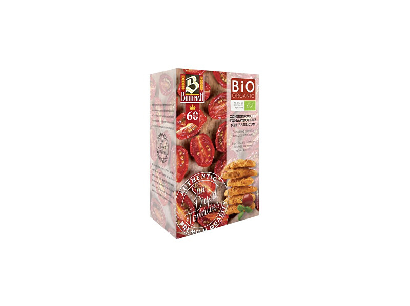 Zobrazit detail výrobku Buiteman Bio Biskvity se sušenými rajčátky a bazalkou 75g Zobrazit detail výrobku Buiteman Bio Biskvity se sušenými rajčátky a bazalkou 75g