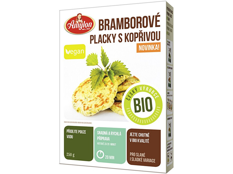 Zobrazit detail výrobku Amylon Bio bramborové placky s kopřivou Amylon 250g Zobrazit detail výrobku Amylon Bio bramborové placky s kopřivou Amylon 250g