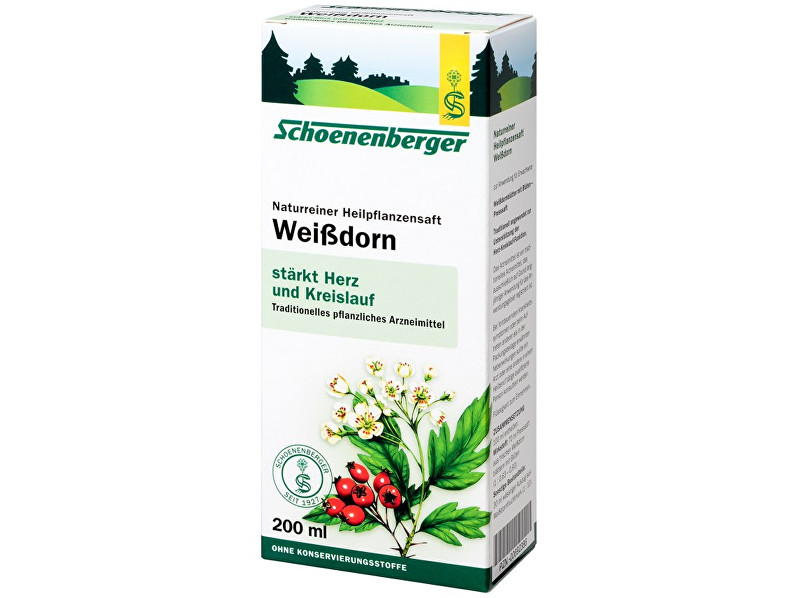 Schoenenberger Bio čerstvá rostlinná šťáva Schoenenberger - Hloh 200ml
