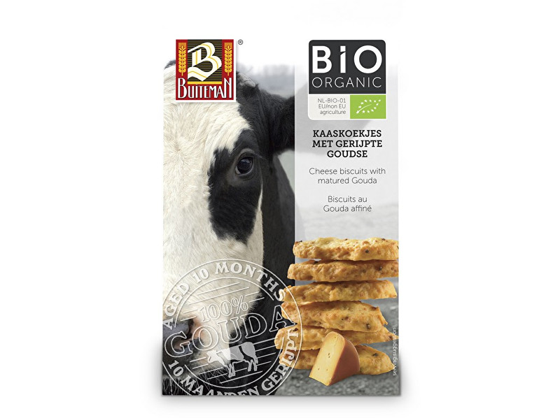 Zobrazit detail výrobku Buiteman Bio Sýrové biskvity se zralým sýrem Gouda 75g Zobrazit detail výrobku Buiteman Bio Sýrové biskvity se zralým sýrem Gouda 75g