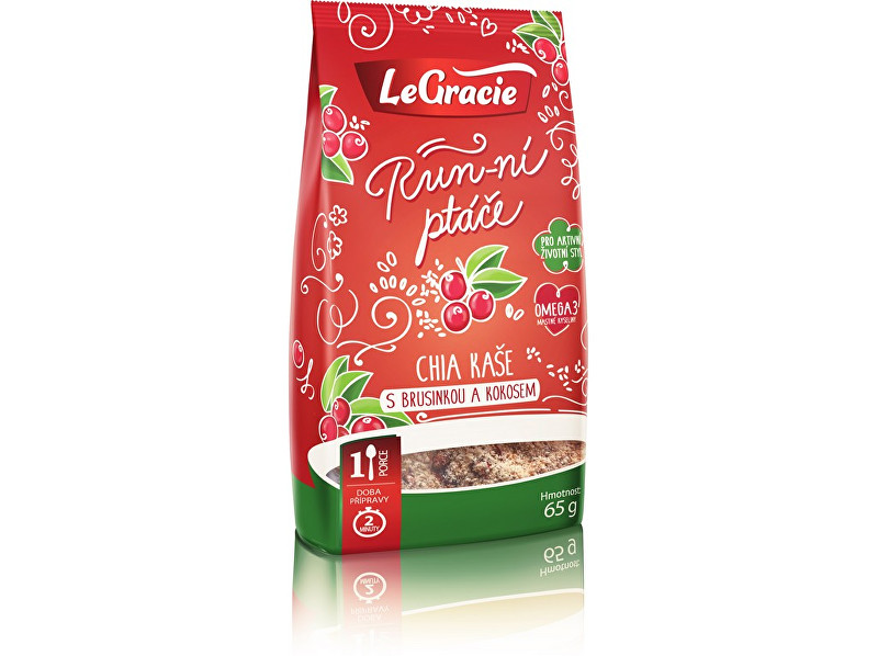 Zobrazit detail výrobku LeGracie Chia kaše - brusinka a kokos 65g Zobrazit detail výrobku LeGracie Chia kaše - brusinka a kokos 65g