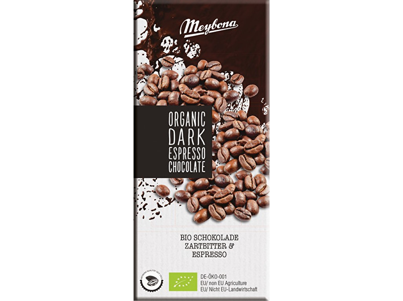 Meybona Bio Čokoláda hořká s kávovými zrny 52% 100g