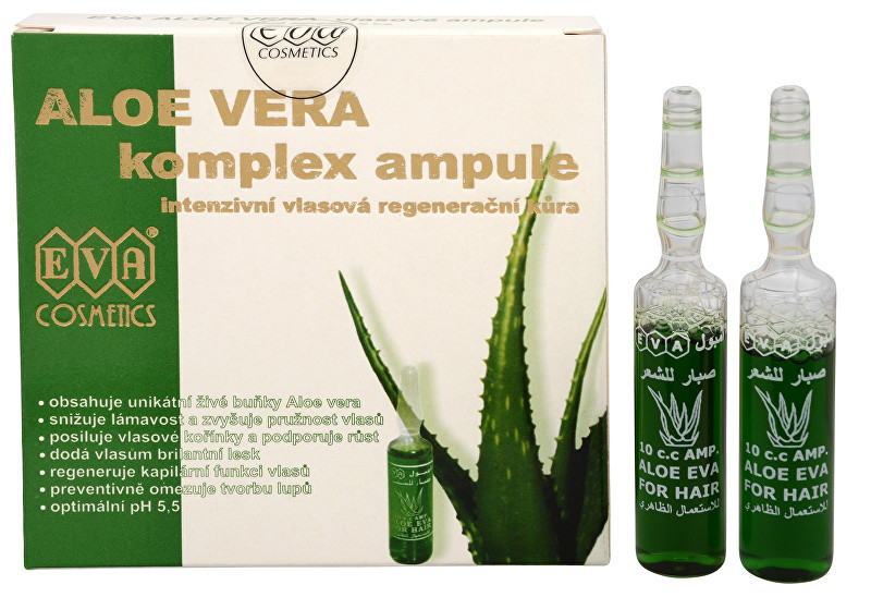 Eva Cosmetics EVA Aloe Vera Vlasové ampule 5 x 10 ml
