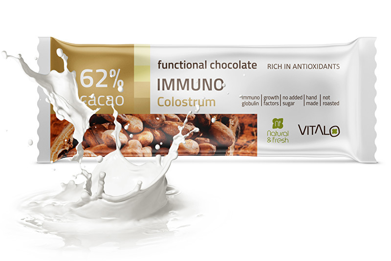 Vitalo Funkční čokoláda Immuno - Colostrum 25g