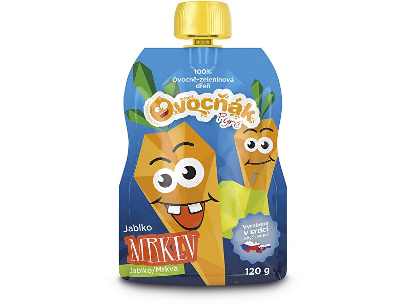 Zobrazit detail výrobku Ovocňák Ovocné pyré jablko-mrkev 120g Zobrazit detail výrobku Ovocňák Ovocné pyré jablko-mrkev 120g