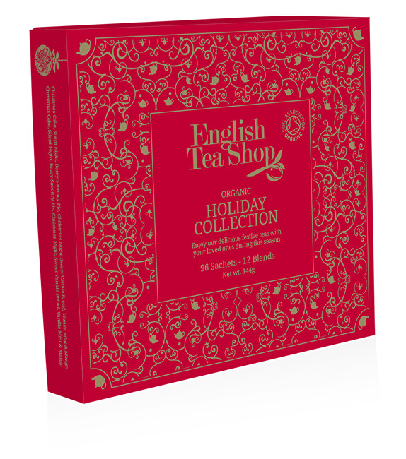 English Tea Shop Papírová kolekce 96 pyramidových sáčků - Kolekce vánoční zima Vánoční červená kolekce