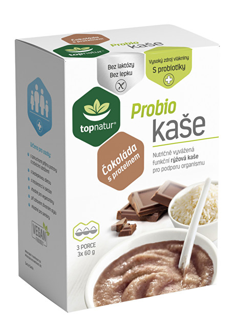 Topnatur Probio kaše čokoláda s proteinem 3x60g