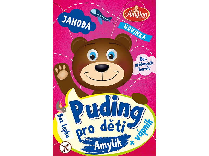 Zobrazit detail výrobku Amylon Puding jahodový pro děti Amylon 40g - bez lepku Zobrazit detail výrobku Amylon Puding jahodový pro děti Amylon 40g - bez lepku