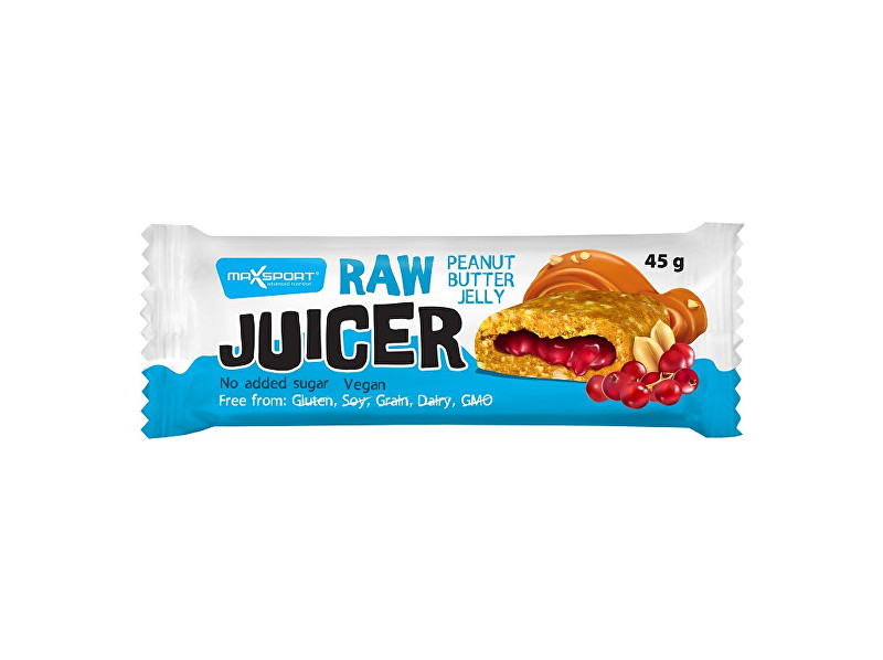 Max sport Raw juicer arašídové máslo s rybízovou náplní 45g, min. trv. 27.10.2018