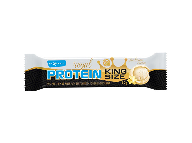 Zobrazit detail výrobku Max sport Tyčinka proteinová Royal protein Kingsize vanilka 80 g Zobrazit detail výrobku Max sport Tyčinka proteinová Royal protein Kingsize vanilka 80 g