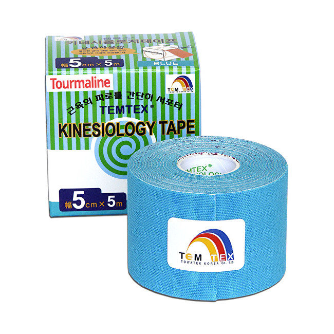TEMTEX Tejp. TEMTEX kinesio tape Tourmaline 5 cm x 5 m Modrá