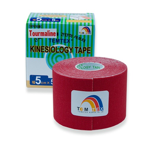 TEMTEX Tejp. TEMTEX kinesio tape Tourmaline 5 cm x 5 m Červená