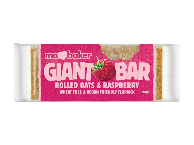 Zobrazit detail výrobku Ma Baker Tyčinka ovesná Giant bar Obří Malinová 90g Zobrazit detail výrobku Ma Baker Tyčinka ovesná Giant bar Obří Malinová 90g