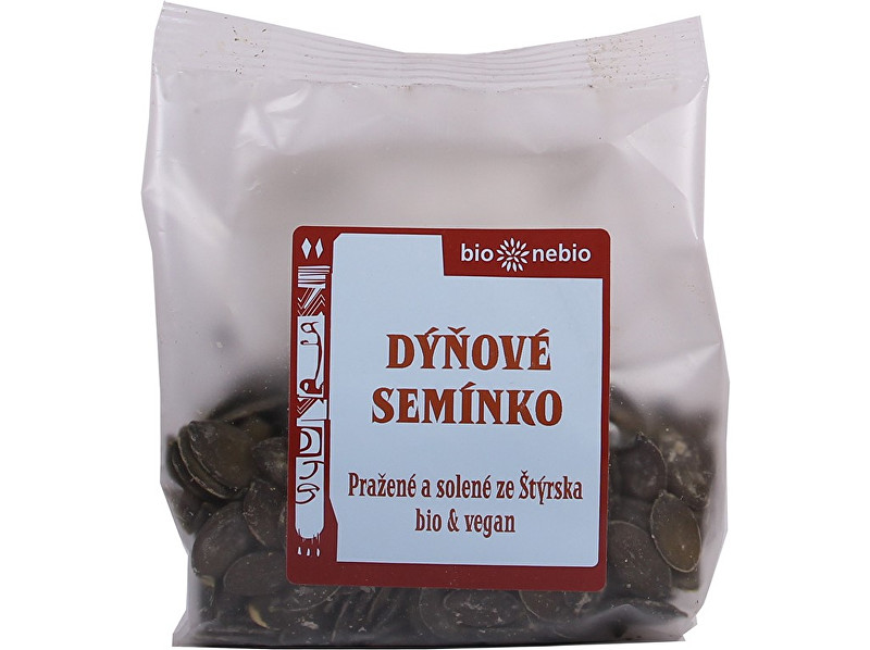 Zobrazit detail výrobku Bio nebio s. r. o. Bio dýňová semínka pražená solená 100 g Zobrazit detail výrobku Bio nebio s. r. o. Bio dýňová semínka pražená solená 100 g