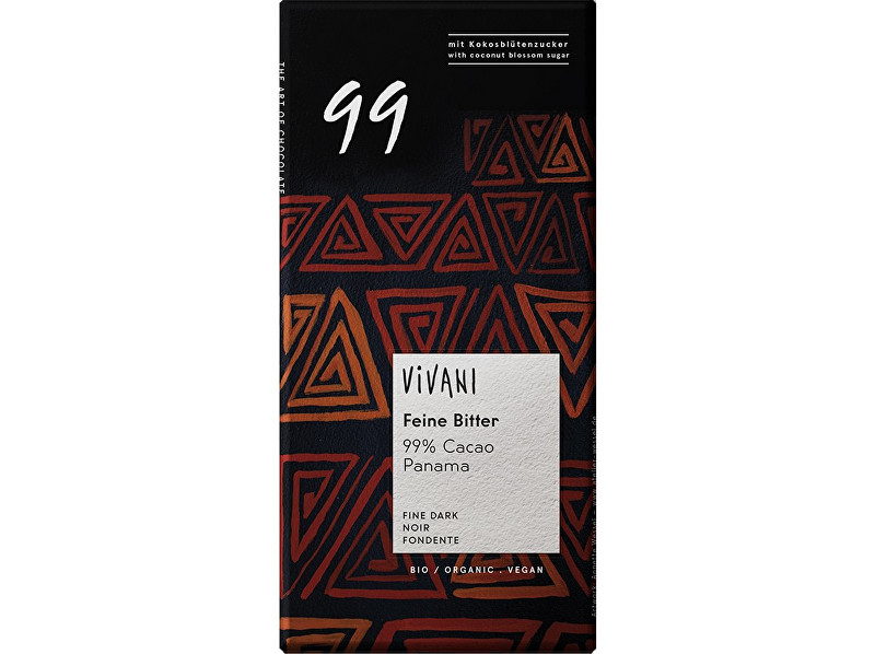 Zobrazit detail výrobku VIVANI Bio hořká čokoláda 99% s kokosovým cukrem VIVANI 80 g Zobrazit detail výrobku VIVANI Bio hořká čokoláda 99% s kokosovým cukrem VIVANI 80 g