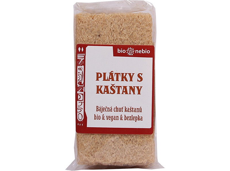Zobrazit detail výrobku Bio nebio s. r. o. Bio plátky křupavé s kaštany 49g Zobrazit detail výrobku Bio nebio s. r. o. Bio plátky křupavé s kaštany 49g