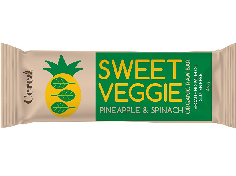 Zobrazit detail výrobku Cerea Bio tyčinka SWEET VEGGIE Ananas & Špenát raw 45g Zobrazit detail výrobku Cerea Bio tyčinka SWEET VEGGIE Ananas & Špenát raw 45g
