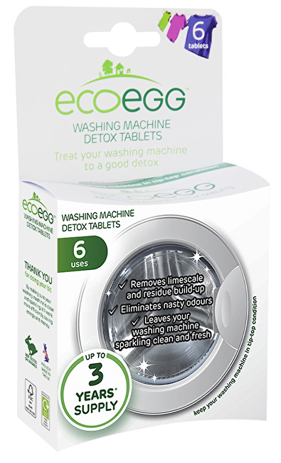 Ecoegg Čistící tablety do pračky Detox 6 ks