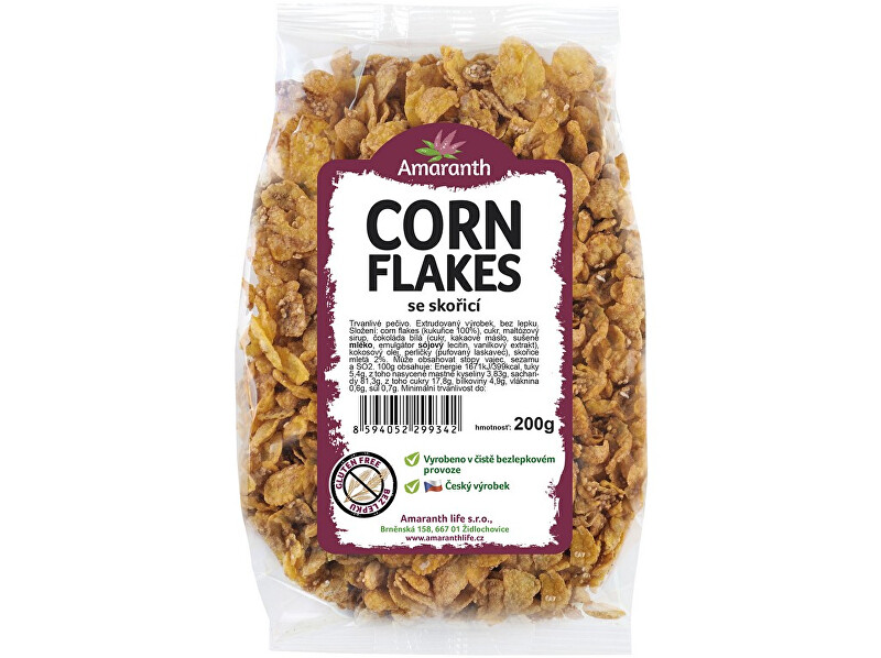 Zobrazit detail výrobku Amaranth life Corn flakes se skořicí 250g Zobrazit detail výrobku Amaranth life Corn flakes se skořicí 250g