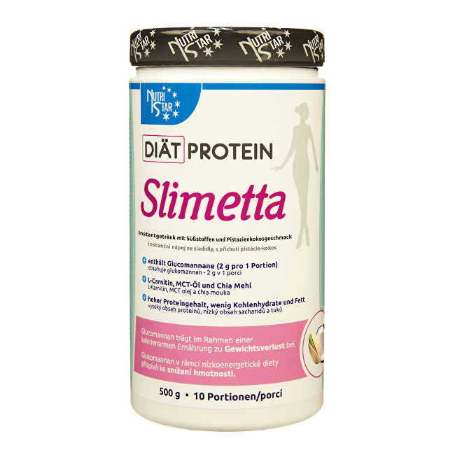 Nutristar Diät Protein Slimetta 500 g (10 porcí) Pistácie-kokos