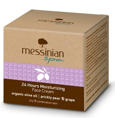 Messinian Spa Hydratační krém na obličej s 24 hodinovým účinkem opuncie & hroznové víno 50 ml