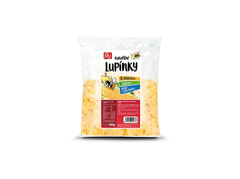 Zobrazit detail výrobku Rej Kukuřičné lupínky se sníženým obsahem tuku 500g Zobrazit detail výrobku Rej Kukuřičné lupínky se sníženým obsahem tuku 500g