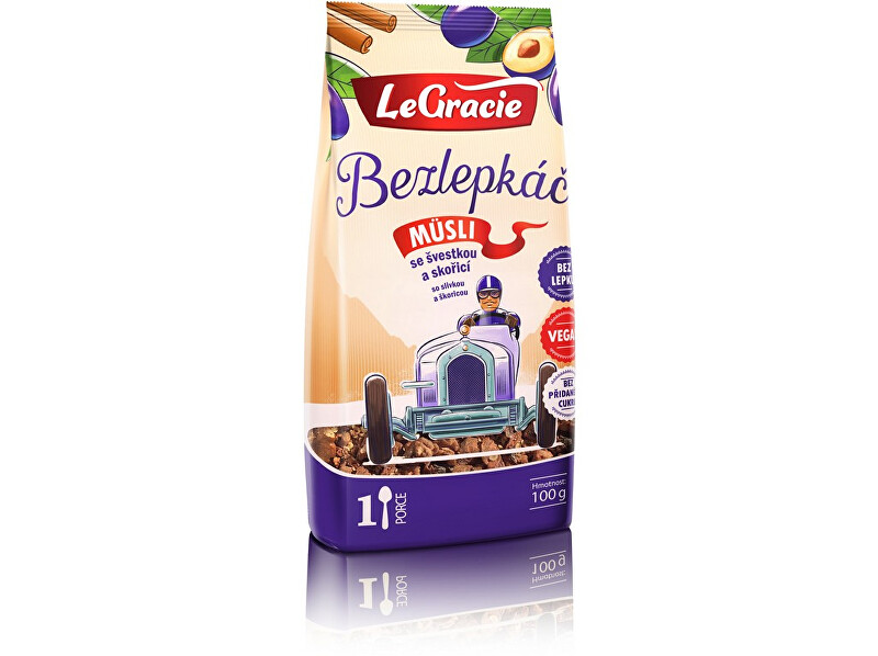 Zobrazit detail výrobku LeGracie Müsli Bezlepkáč švestka a skořice 80g Zobrazit detail výrobku LeGracie Müsli Bezlepkáč švestka a skořice 80g