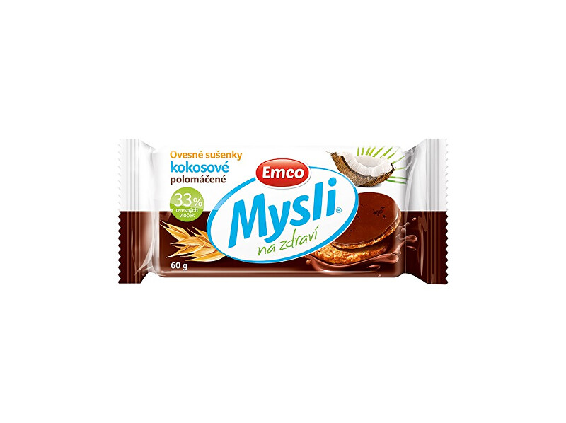 Zobrazit detail výrobku EMCO Mysli Ovesné sušenky kokosové - Polomáčené 60g Zobrazit detail výrobku EMCO Mysli Ovesné sušenky kokosové - Polomáčené 60g