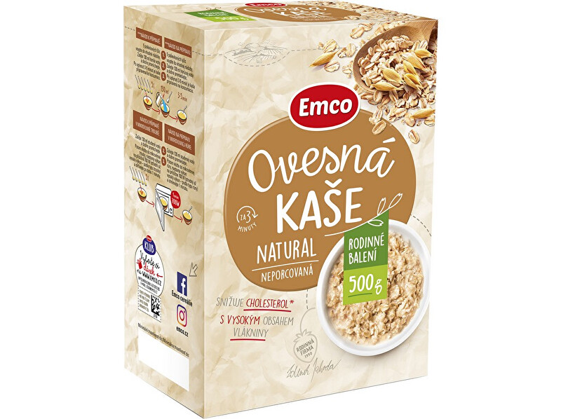 Zobrazit detail výrobku EMCO Ovesná kaše natural - neporcovaná 500g Zobrazit detail výrobku EMCO Ovesná kaše natural - neporcovaná 500g