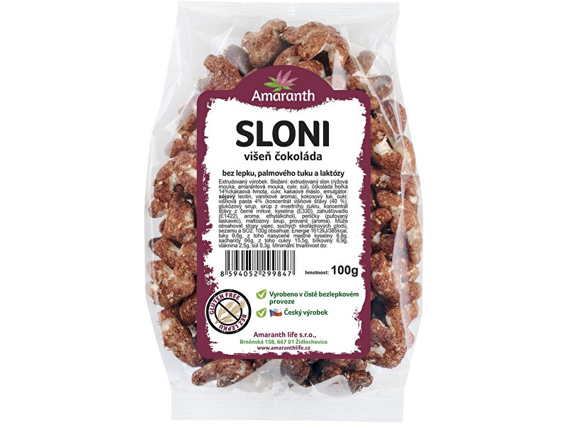 Zobrazit detail výrobku Amaranth life Sloni čokoláda višeň 80g Zobrazit detail výrobku Amaranth life Sloni čokoláda višeň 80g