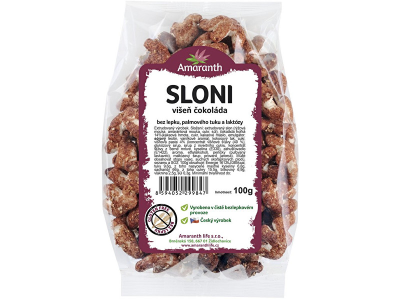 Zobrazit detail výrobku Amaranth life Sloni čokoláda višeň 80g Zobrazit detail výrobku Amaranth life Sloni čokoláda višeň 80g