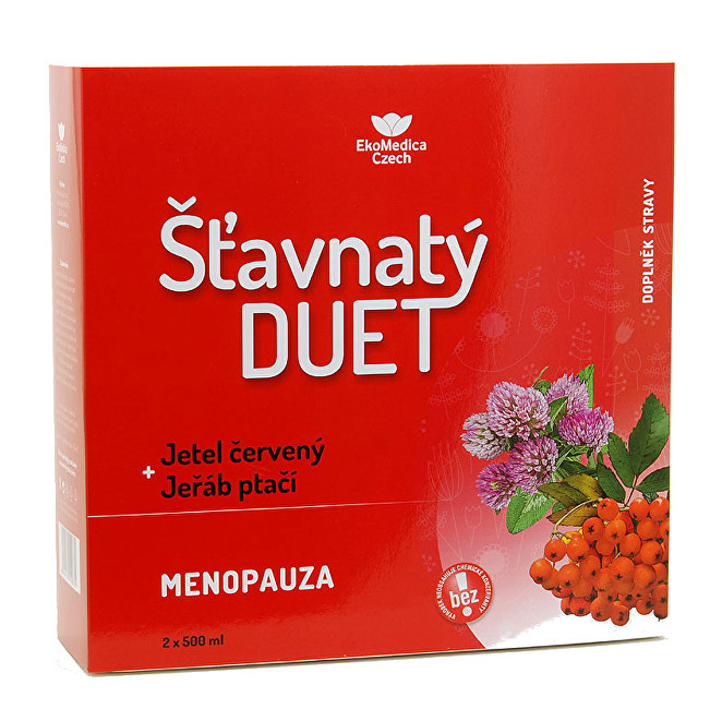 EkoMedica Czech Šťavnatý duet červený jetel + jeřáb ptačí 2 x 500 ml