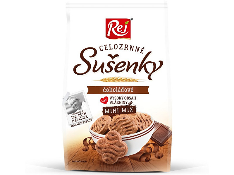 Zobrazit detail výrobku Rej Sušenky celozrnný mix čokoládové 190g Zobrazit detail výrobku Rej Sušenky celozrnný mix čokoládové 190g