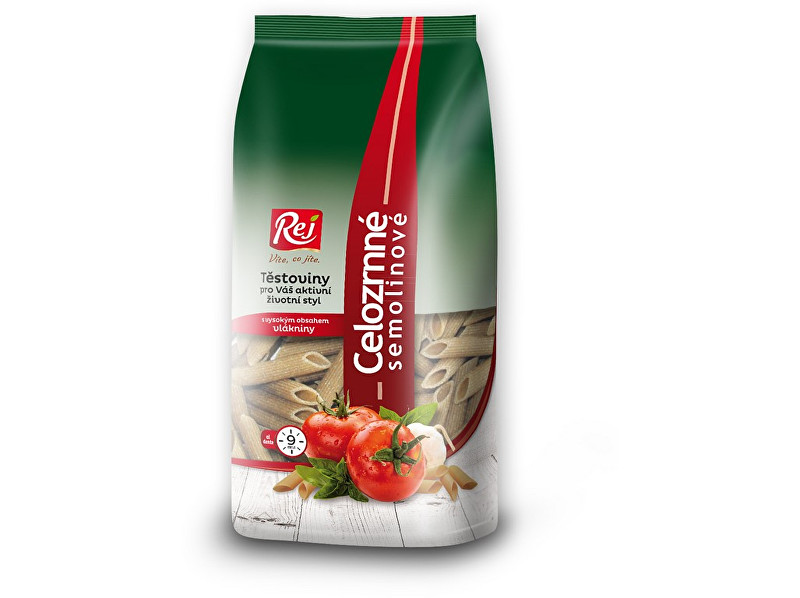 Zobrazit detail výrobku Rej Těstoviny PENNE - celozrnná semolina 400g Zobrazit detail výrobku Rej Těstoviny PENNE - celozrnná semolina 400g