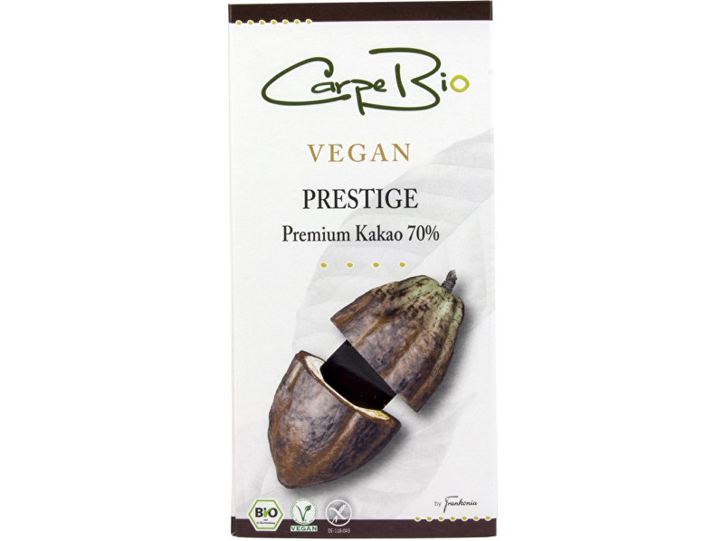 Zobrazit detail výrobku FRANKONIA Bio Carpe hořká čokoláda 70% 100g Zobrazit detail výrobku FRANKONIA Bio Carpe hořká čokoláda 70% 100g