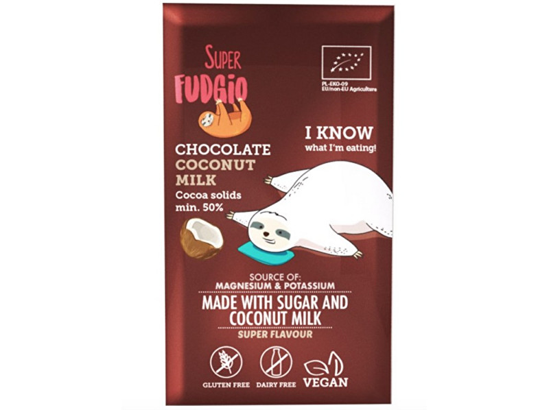 Zobrazit detail výrobku Super Fudgio Bio Čokoláda s kokosovým mlékem 80g Zobrazit detail výrobku Super Fudgio Bio Čokoláda s kokosovým mlékem 80g