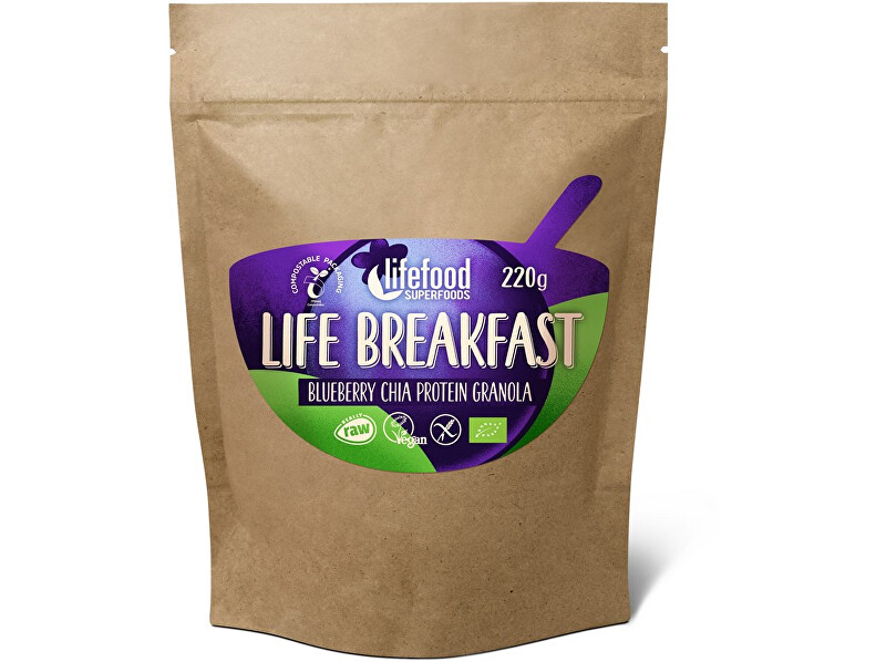 Zobrazit detail výrobku Lifefood Bio Life breakfast Granola borůvka s chia semínky 220g Zobrazit detail výrobku Lifefood Bio Life breakfast Granola borůvka s chia semínky 220g