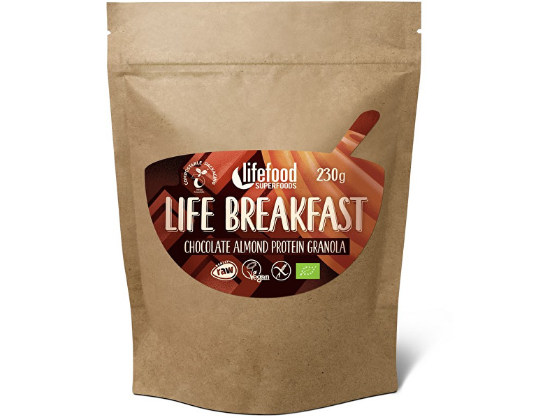 Lifefood Bio Life breakfast Granola čokoládová s mandlemi 230g