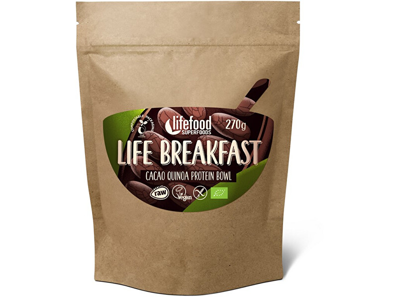 Zobrazit detail výrobku Lifefood Bio Life breakfast Kaše kakaová s quinoou 270g Zobrazit detail výrobku Lifefood Bio Life breakfast Kaše kakaová s quinoou 270g