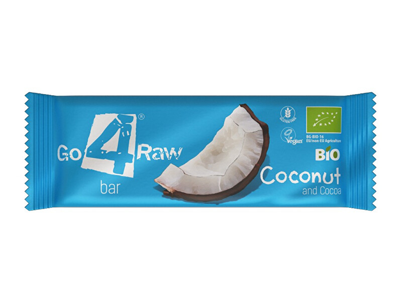 Zobrazit detail výrobku GO4RAW Bio tyčinka COCONUT&COCOA 25g Zobrazit detail výrobku GO4RAW Bio tyčinka COCONUT&COCOA 25g