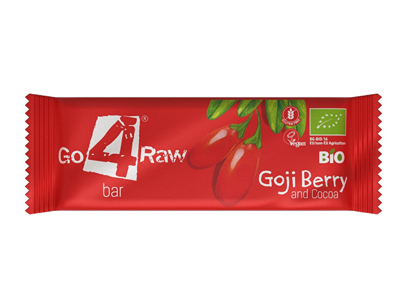 Zobrazit detail výrobku GO4RAW Bio tyčinka GOJI BERRY&COCOA 25g Zobrazit detail výrobku GO4RAW Bio tyčinka GOJI BERRY&COCOA 25g