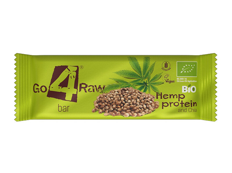 Zobrazit detail výrobku GO4RAW Bio tyčinka HEMP PROTEIN&CHIA 25g Zobrazit detail výrobku GO4RAW Bio tyčinka HEMP PROTEIN&CHIA 25g