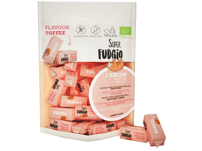 Zobrazit detail výrobku Super Fudgio Bio Veganské karamely - toffee 150g Zobrazit detail výrobku Super Fudgio Bio Veganské karamely - toffee 150g