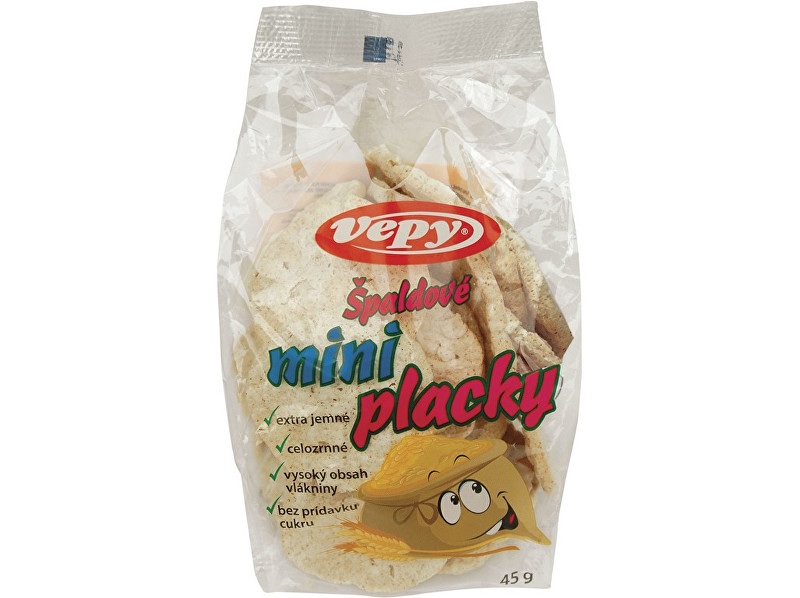 Zobrazit detail výrobku Vepy Miniplacky špaldové celozrnné 45g Zobrazit detail výrobku Vepy Miniplacky špaldové celozrnné 45g