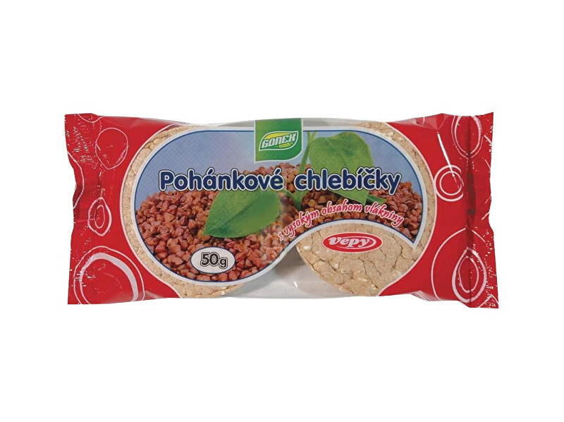 Zobrazit detail výrobku Vepy Pohankové chlebíčky s vysokým obsahem vlákniny 50g Zobrazit detail výrobku Vepy Pohankové chlebíčky s vysokým obsahem vlákniny 50g