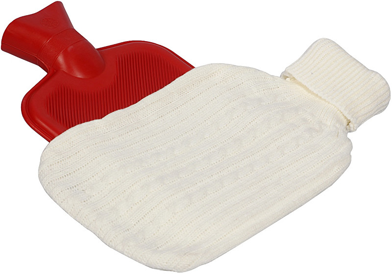 BeautyRelax Termofor ohřívací láhev s návlekem BR-495B Bílá