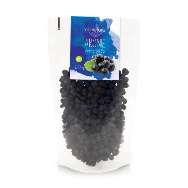 Zobrazit detail výrobku Allnature Aronie černý jeřáb BIO 250 g Zobrazit detail výrobku Allnature Aronie černý jeřáb BIO 250 g